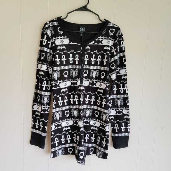 DollsKill The Grave Girls Made Of Mischief Thermal Romper - Picture 1 of 5